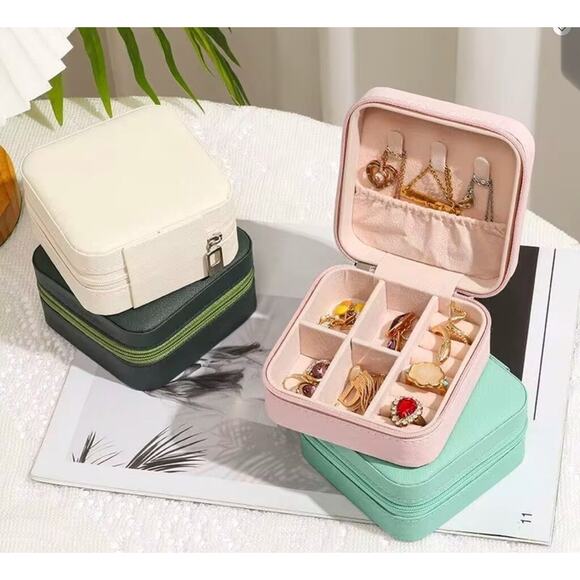 Women's Small Travel Jewelry Box - Peach - Picture 4 of 8